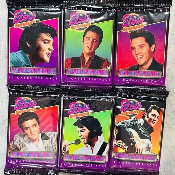 Vintage 1992 The Elvis Collection Cards 12 per pack. Set includes 6 Unopened pks - Picture 1 of 1